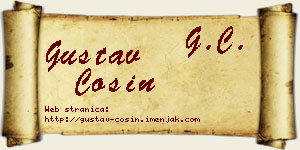 Gustav Ćosin vizit kartica
